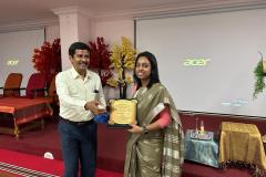 A memorable moment receiving a memento from Dr. Semmanaselvan a person who motivates me to embrace consistency at MMC ENT Final CME 2023