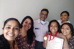 Fresh from receiving the DNB Gold Medal my cheer squad making it even sweeter