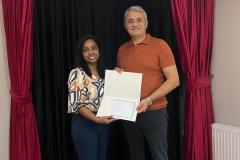 Receiving my certificate after completing an inspiring and enriching training with Dr.Ilter Denizoglu at Merkezi Vokoloji Izmir—an experience to cherish