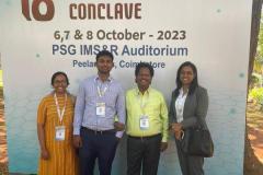 At SZ TNAOI 2023 Coimbatore — wonderful reconnect with my alma mater unit my chief Prof. Dr. Anthony Irudhayarajan and my juniors Dr. Jotheiswaran and Dr. Sarah Thampi