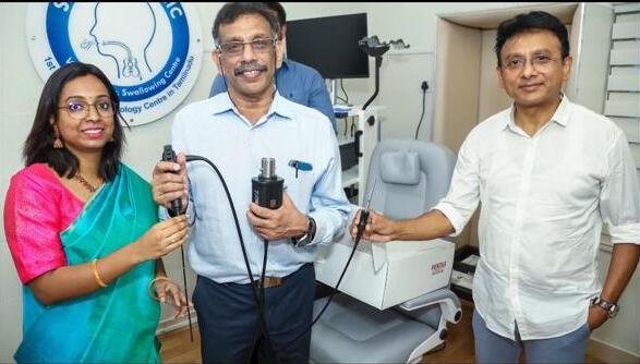 The Pentax endoscopy unit used for airway assessment