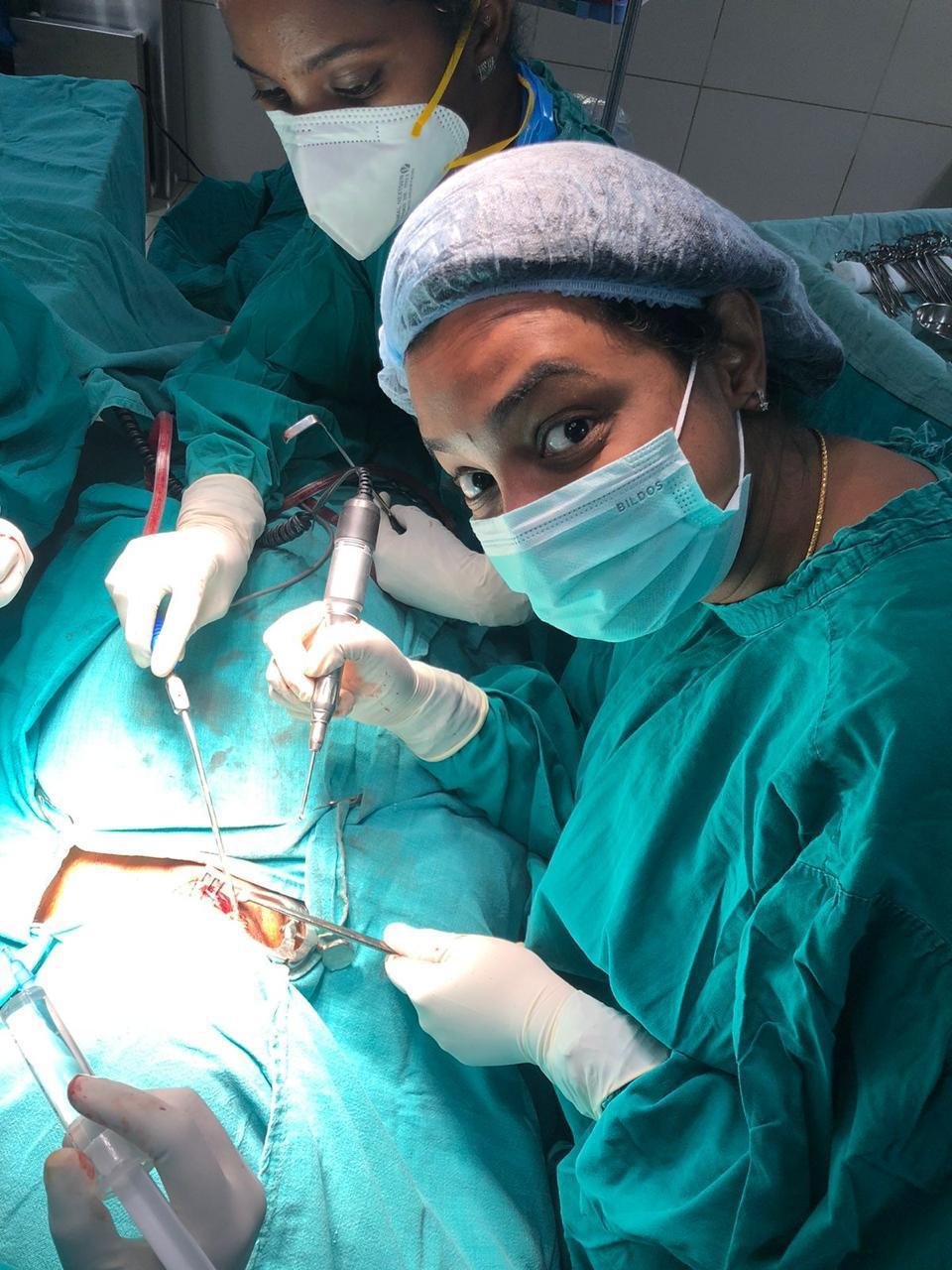 In theatre &mdash; laryngeal surgery